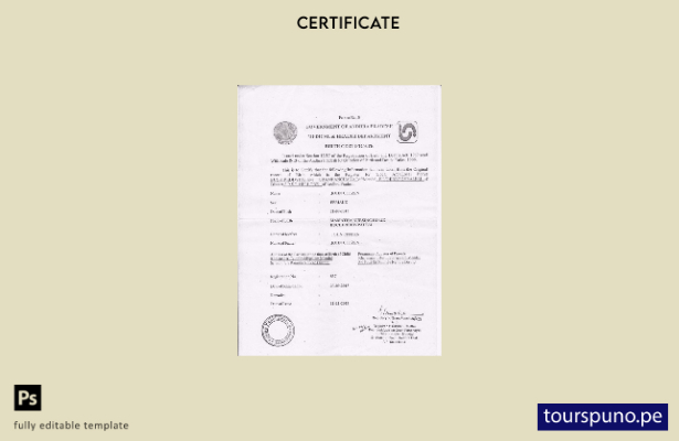 listo para imprimir plantilla de certificado de nacimiento del departamento médi